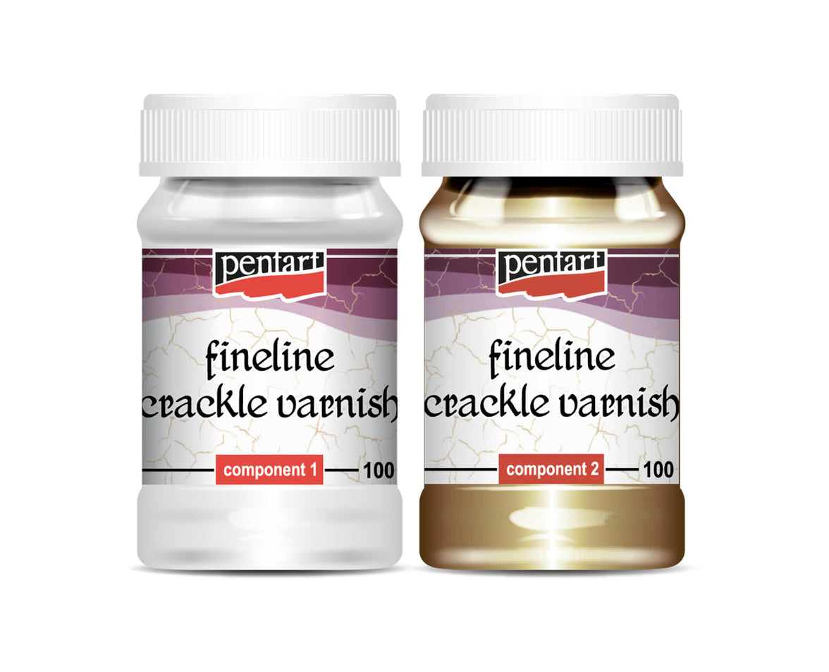 Pentart Fineline Crackle SETS, design by pentart, arts & entertainment > hobbies & creative arts > arts & crafts > art & crafting materials, for decoupage and crafting