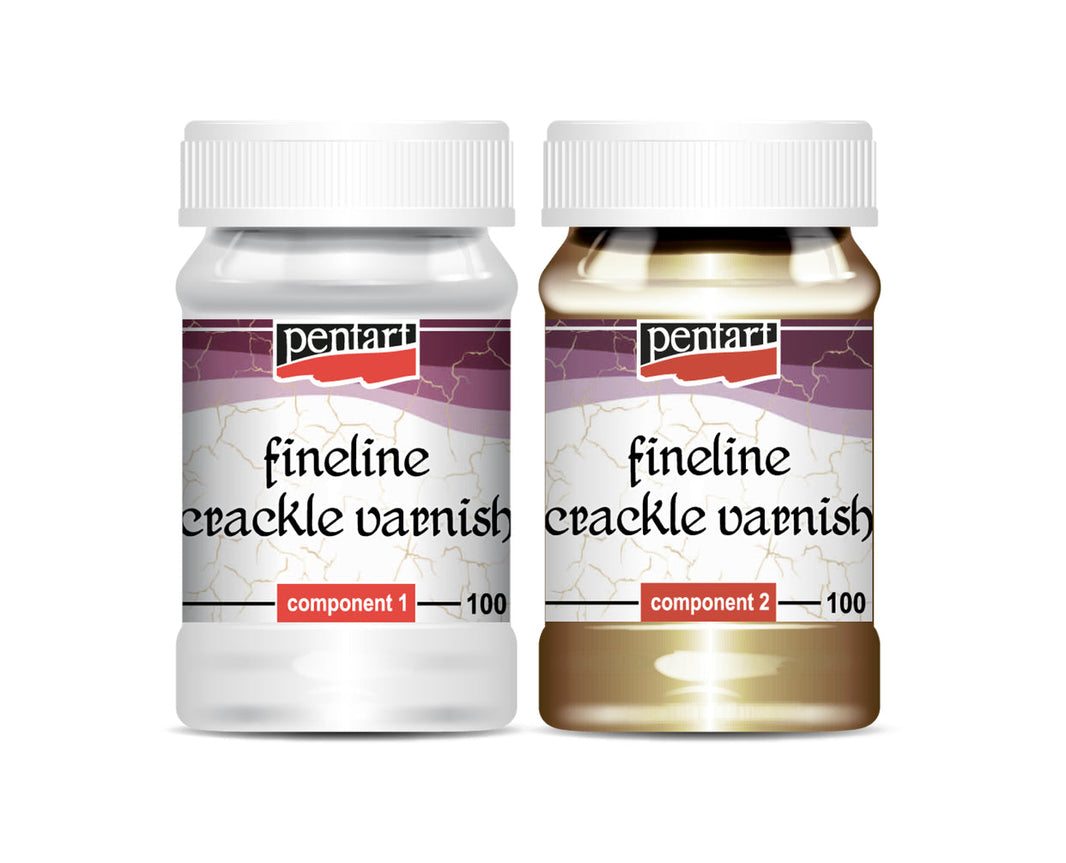 Pentart Fineline Crackle SETS, design by pentart, arts & entertainment > hobbies & creative arts > arts & crafts > art & crafting materials, for decoupage and crafting
