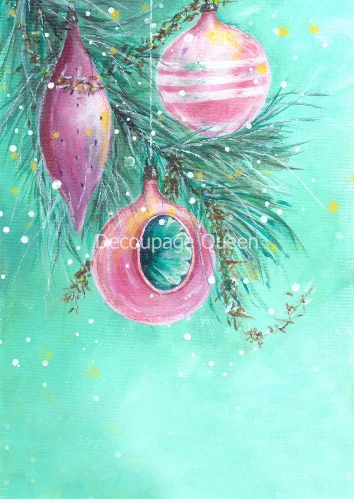 ellen j goods retro christmas 4, rice paper design by Decoupage Queen, arts & entertainment > hobbies & creative arts > arts & crafts > art & crafting materials, for decoupage and crafting