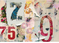 Number Jumble, rice paper design by Decoupage Queen, arts & entertainment, for decoupage and crafting
