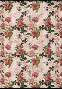 Roses and Stripes, rice paper design by Decoupage Queen, arts & entertainment > hobbies & creative arts > arts & crafts, for decoupage and crafting