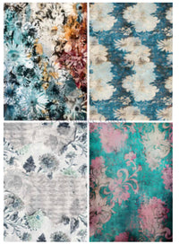 Floral 4 Pack, rice paper design by Decoupage Queen, arts & entertainment > hobbies & creative arts > arts & crafts, for decoupage and crafting