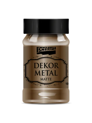Dekor Metal matte 100 ml, design by Pentart, arts & entertainment > hobbies & creative arts > arts & crafts > art & crafting materials > craft paint, ink & glaze > paint mediums, for decoupage and crafting