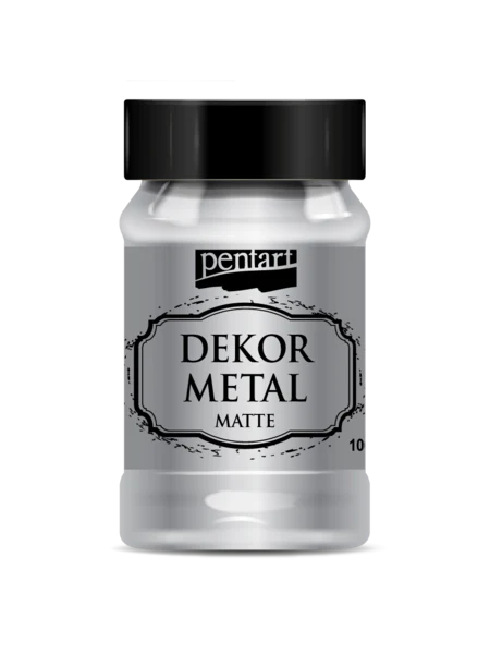 Dekor Metal matte 100 ml, design by Pentart, arts & entertainment > hobbies & creative arts > arts & crafts > art & crafting materials > craft paint, ink & glaze > paint mediums, for decoupage and crafting