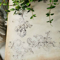 Alaina Toile Decor Transfer - French Inspired Transfer, Decor Transfer, 24″x35″, cut into 2 sheets