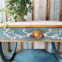 Alaina Toile Decor Transfer - French Inspired Transfer, Decor Transfer, 24″x35″, cut into 2 sheets
