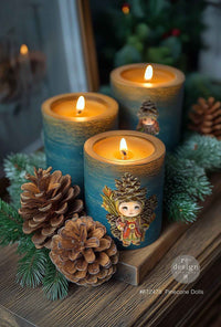 Pinecone Dolls, Redesign with Prima Decor Mould, Holiday Mould, Christmas Mould