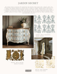 Decor Transfers® - Jardin Secret - Total sheet size 24"x35", cut into 4 sheets