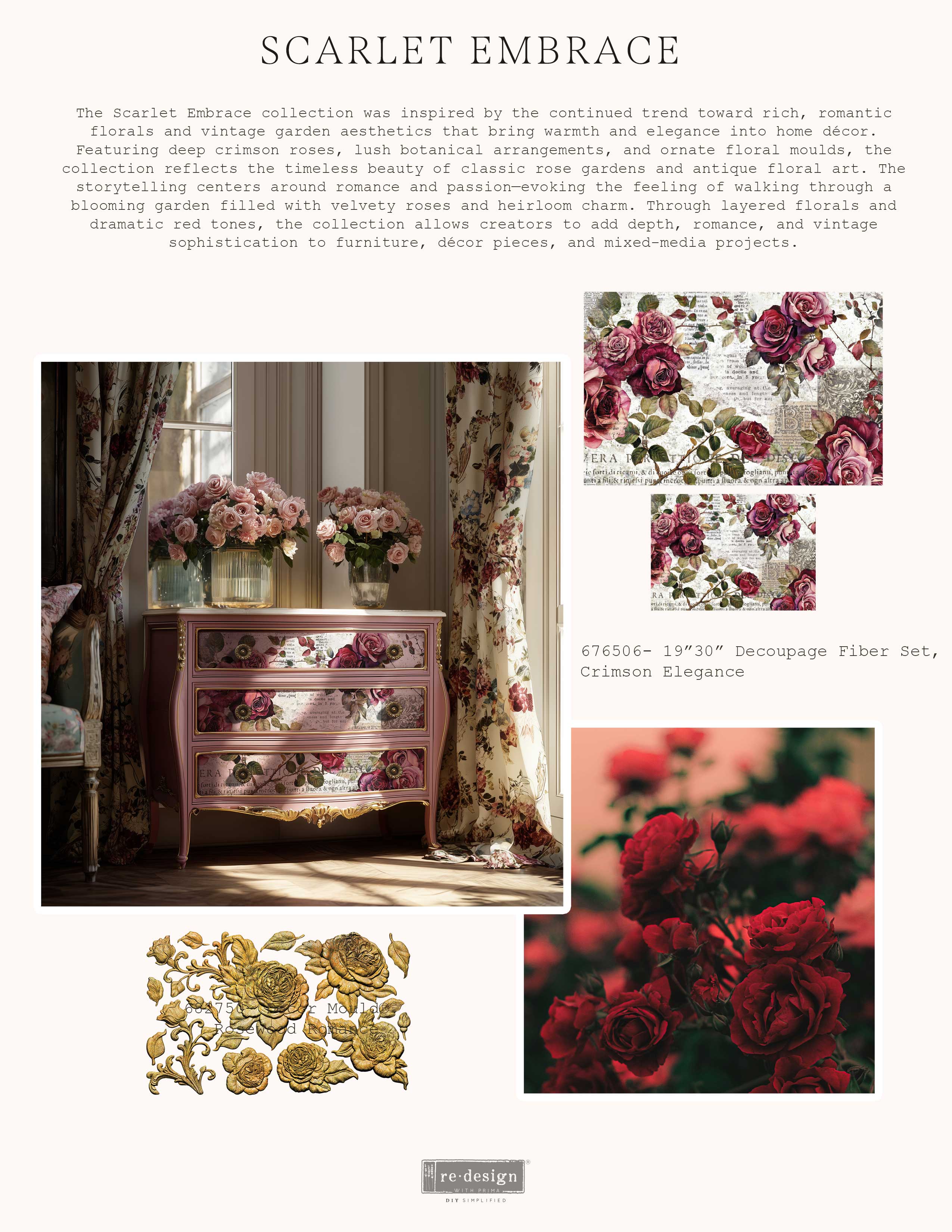 Decor Transfers® - Scarlet Embrace