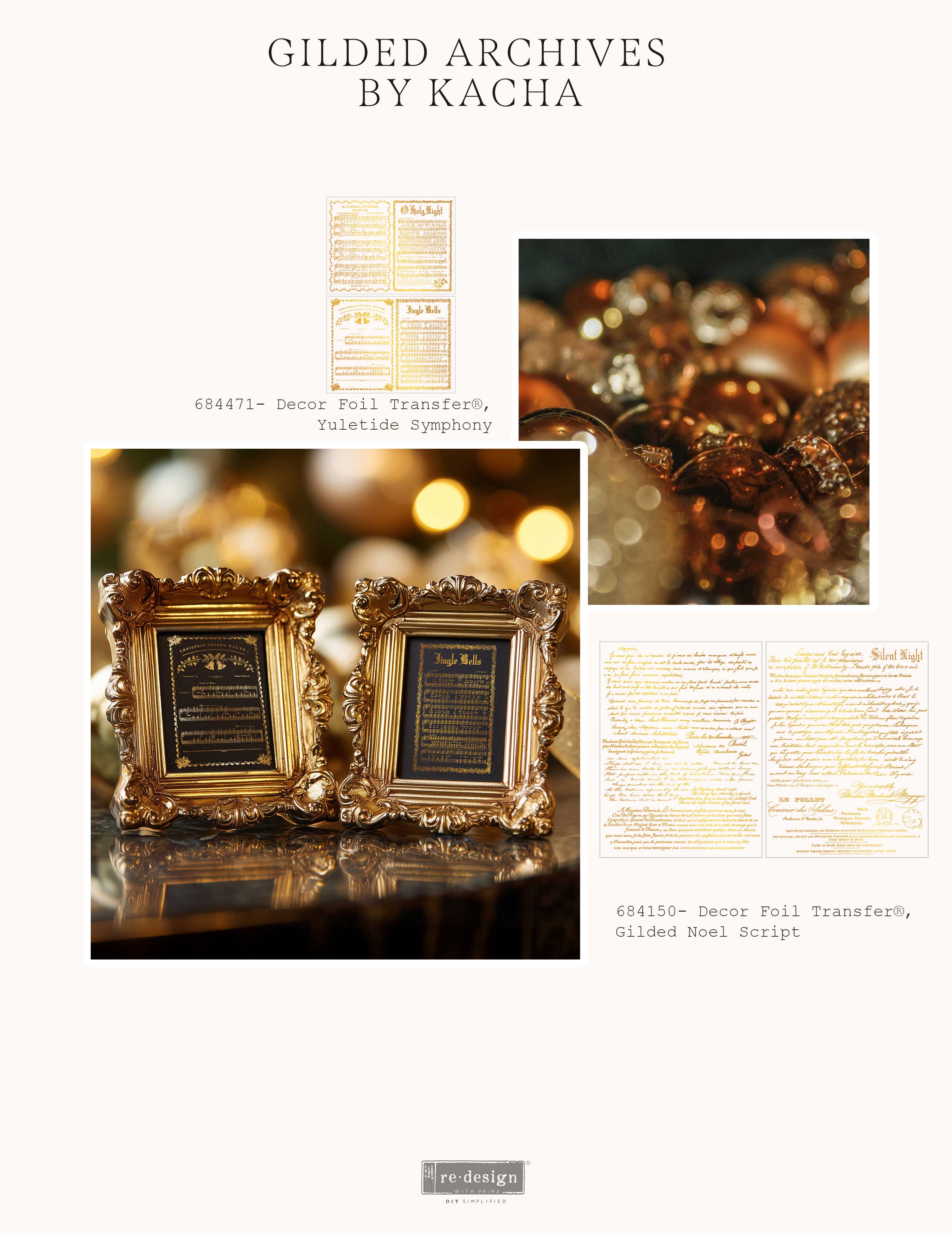 Middy Foil Transfers® Kacha - Gilded Noel Script