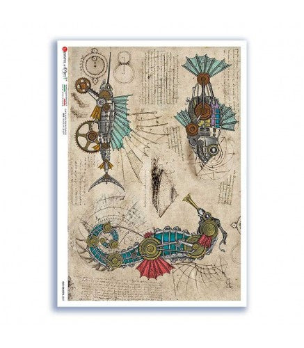Paper Designs Steampunk Sea Creatures OLD OBJECT 0027
