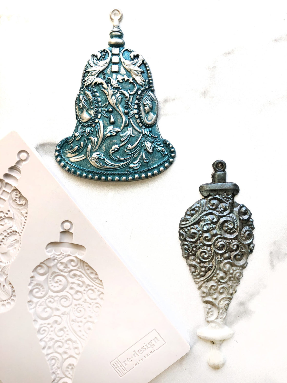 Redesign Decor Moulds® - Silver Bells - 5"x8", 8mm thickness Copyright