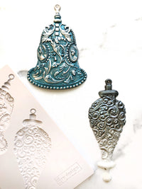 Redesign Decor Moulds® - Silver Bells - 5"x8", 8mm thickness Copyright