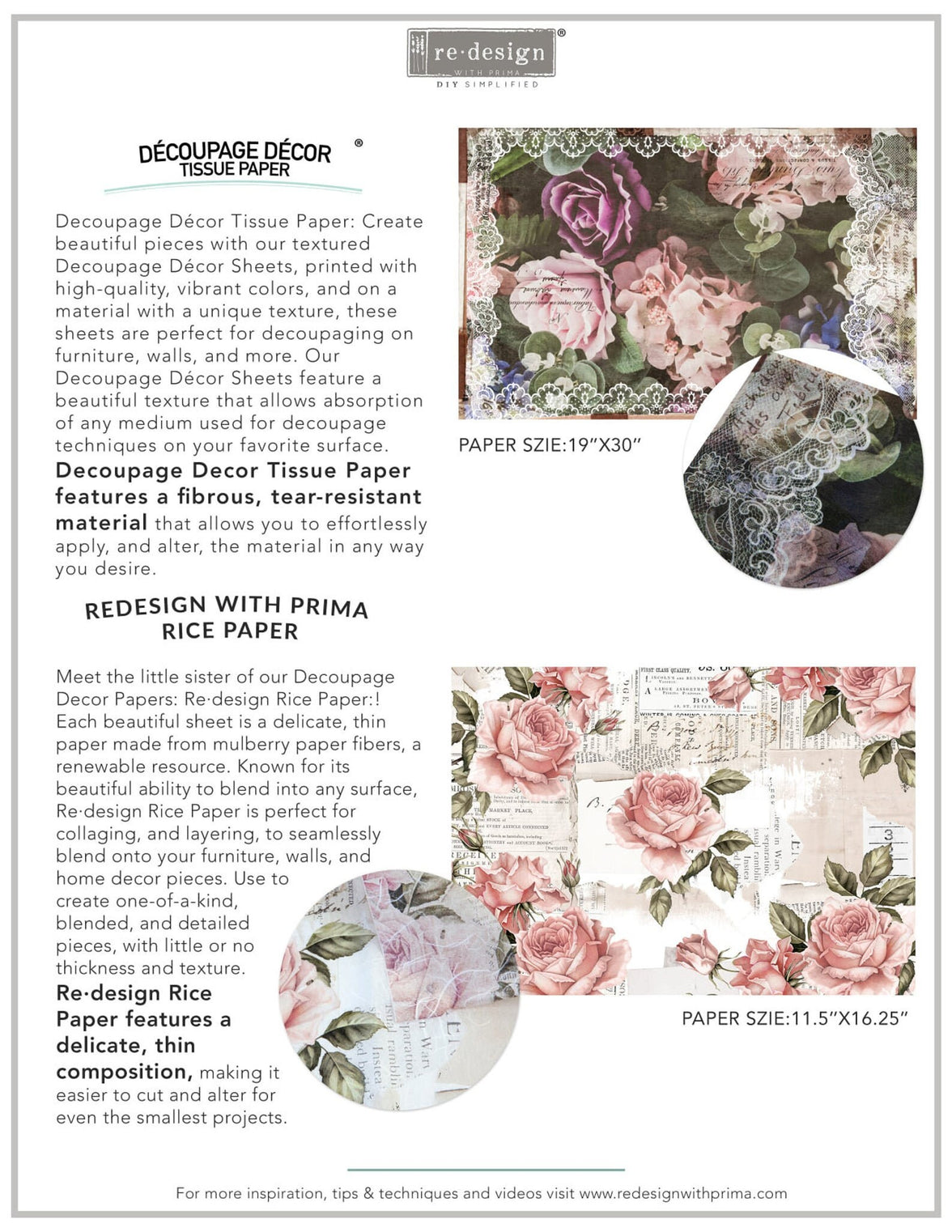 Decoupage Decor Tissue Paper - Garden Waltz Paper