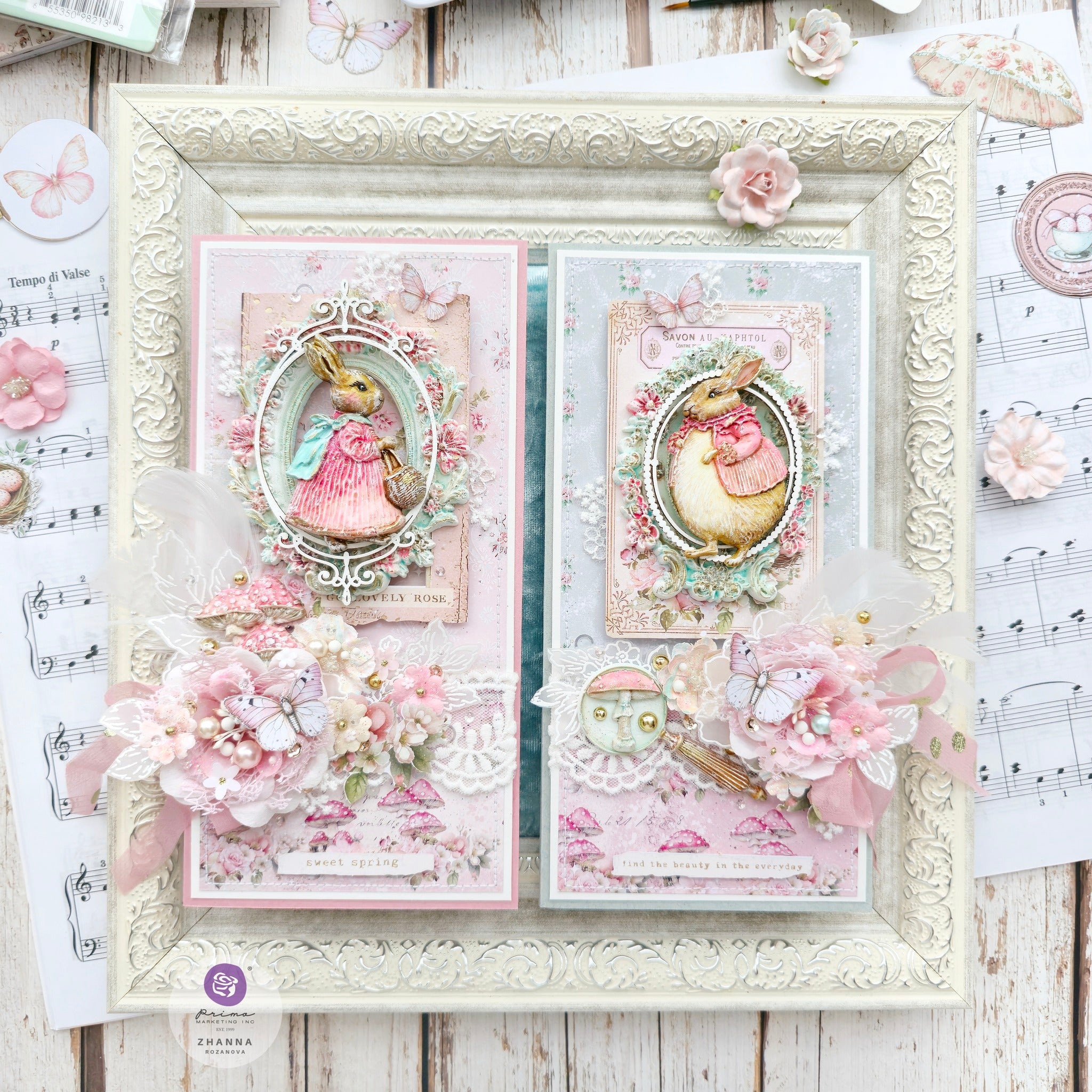 Sweet Spring Collection Ephemera - Butterflies & Frames - Die Cuts - Cards