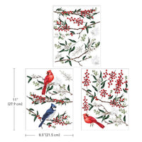Decor Transfers® 8.5x11 - Winterberry - 3 sheets, 8.5"x11"